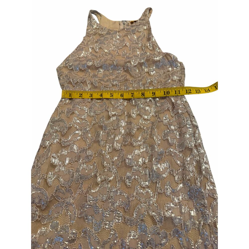NWT Alice + Olivia Champagne Lace Cocktail Dress - Size 6 - Picture 5 of 16